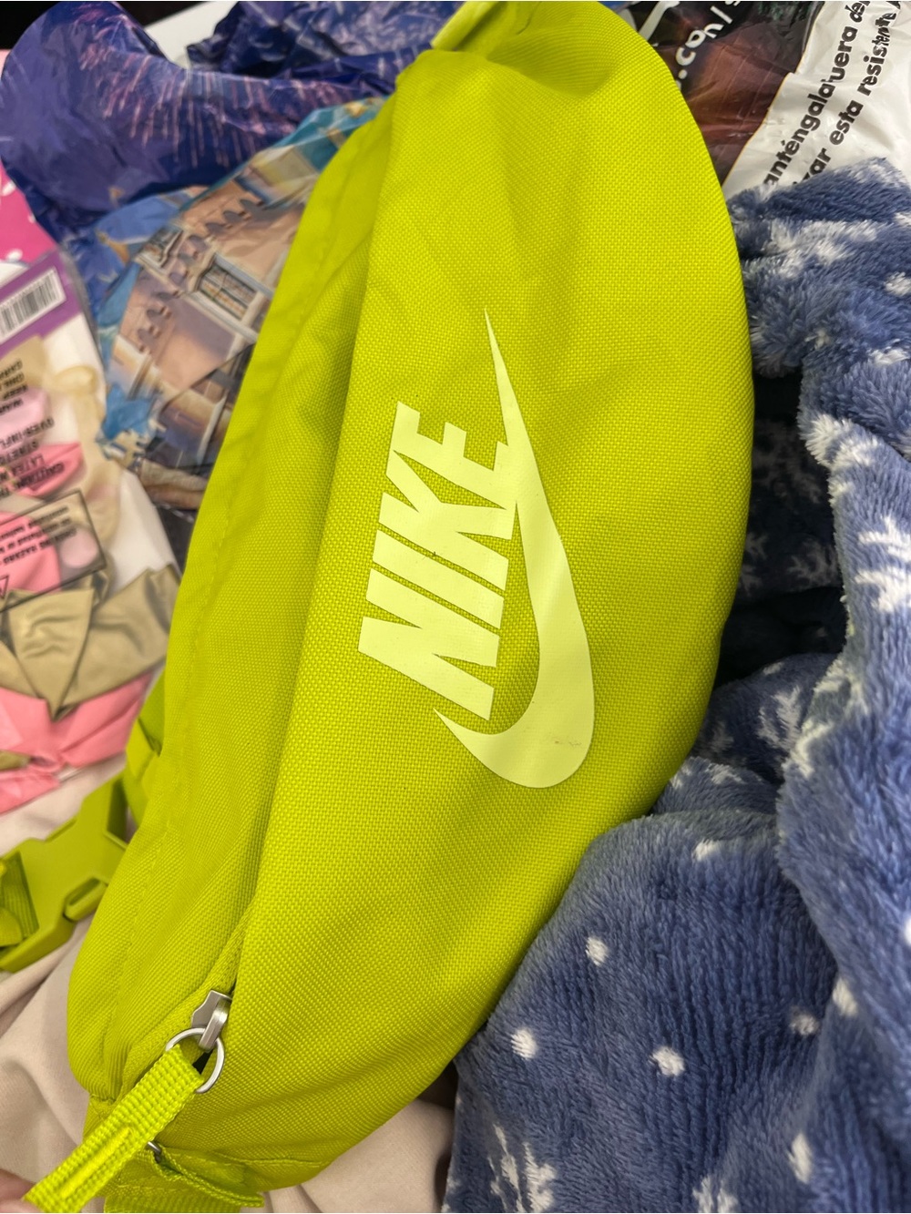 Nike Lime Green Waist Pack with White Swoosh